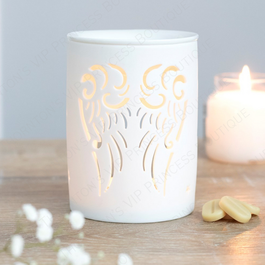 White Angel Wings Cut Out Burner