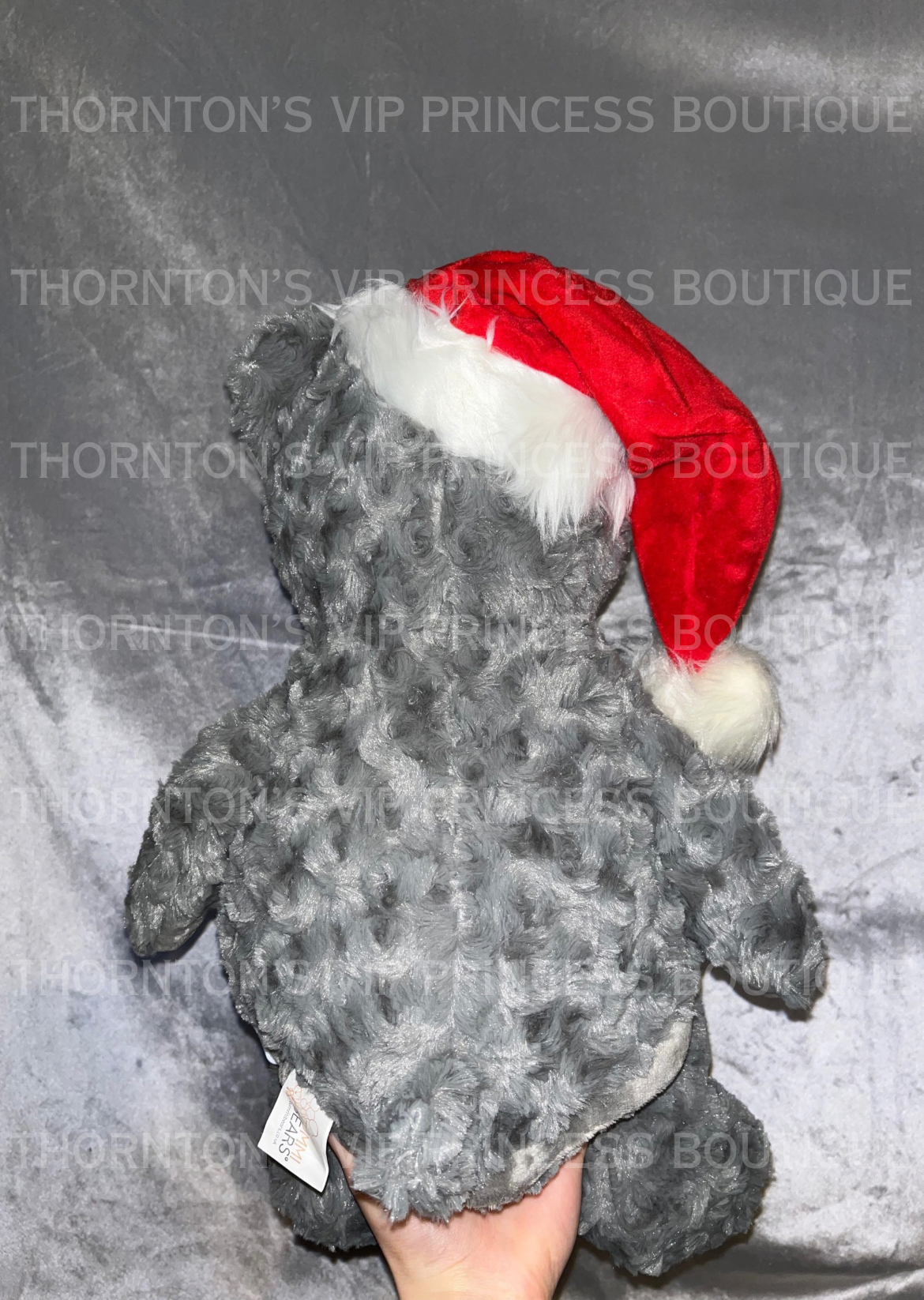 Grey Large Santa Christmas Bear - Personalisable