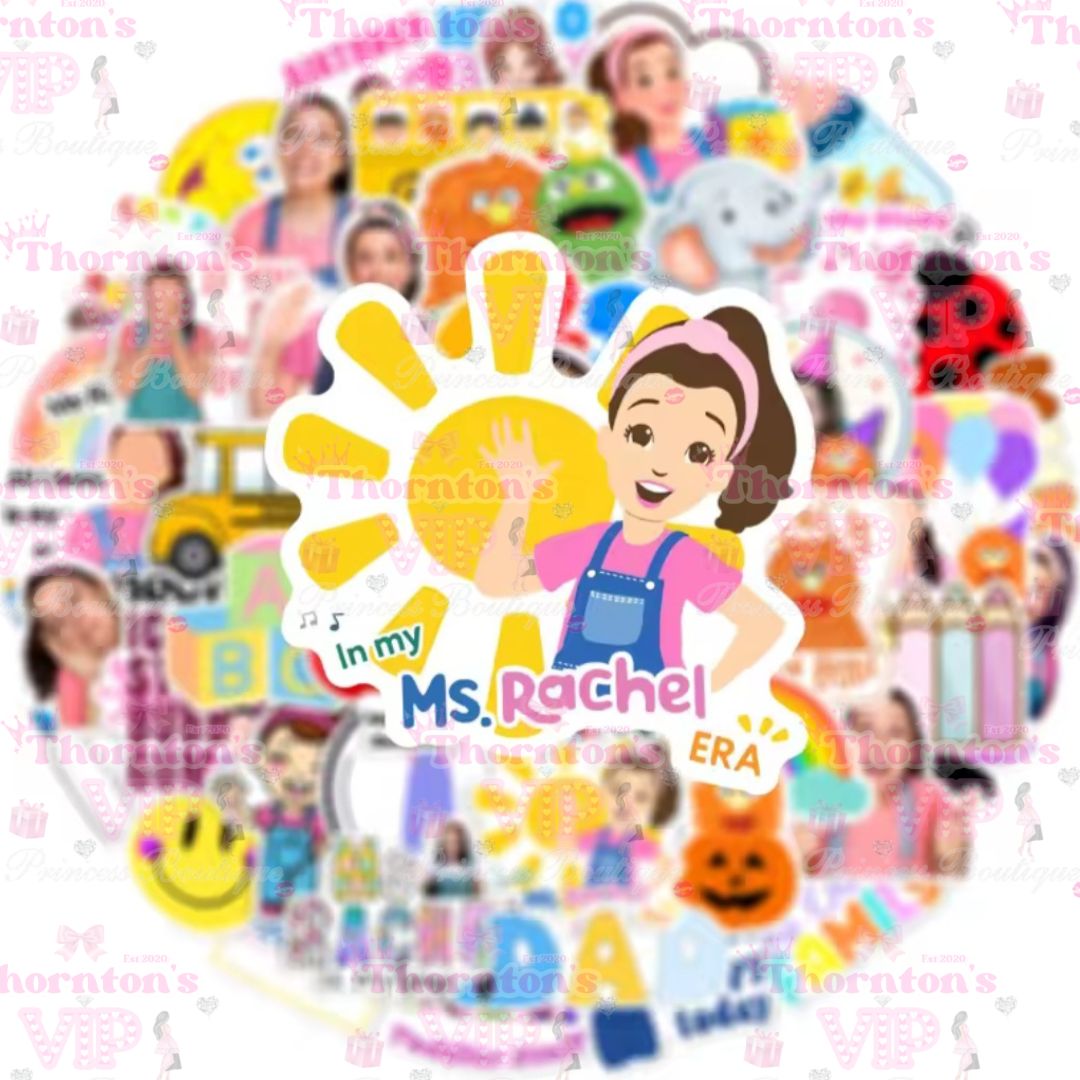 50 Piece Ms Rachel Inspired Stickers