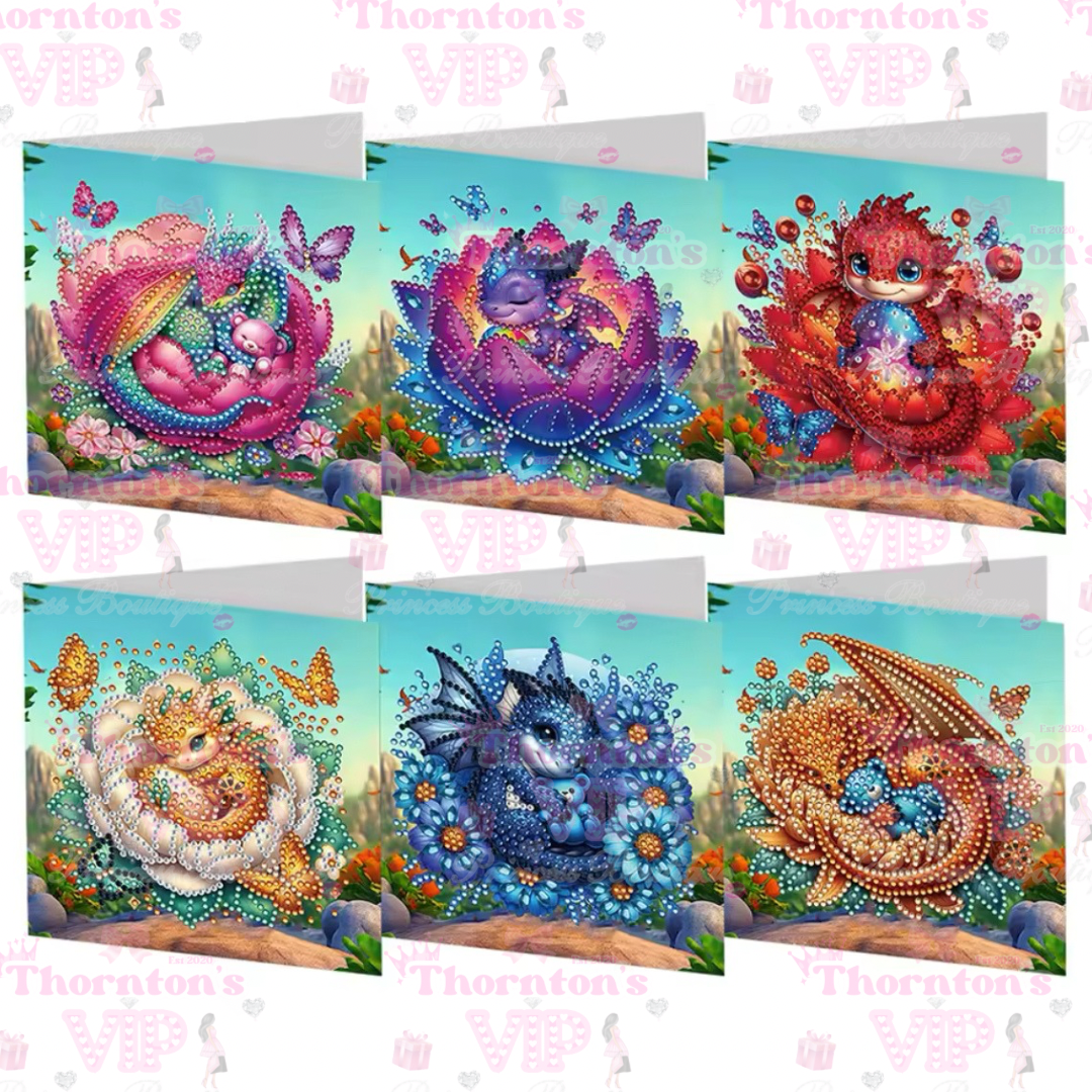 DIY Diamond Art Dragon Cards Set Of 6