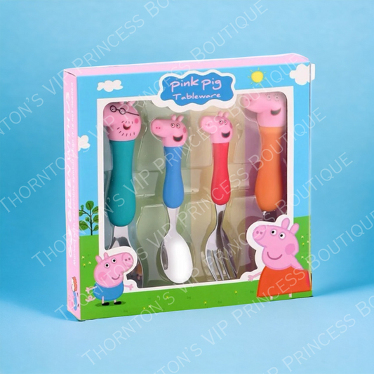 Cartoon Pig Children’s Cutlery Set