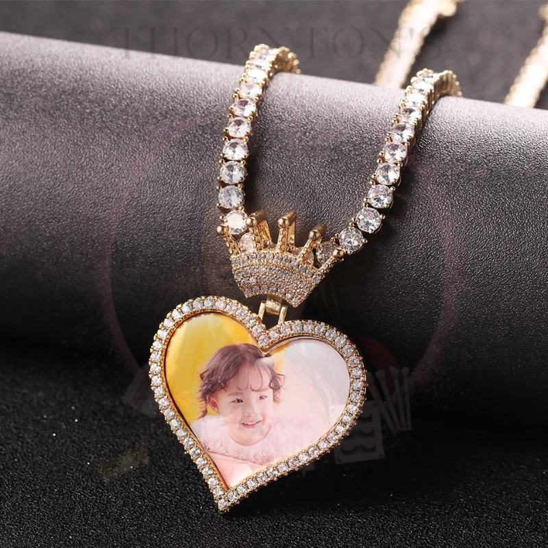 Picture Perfect Custom Heart Rhinestone Necklace