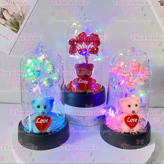 Glowing Love Teddy Domes