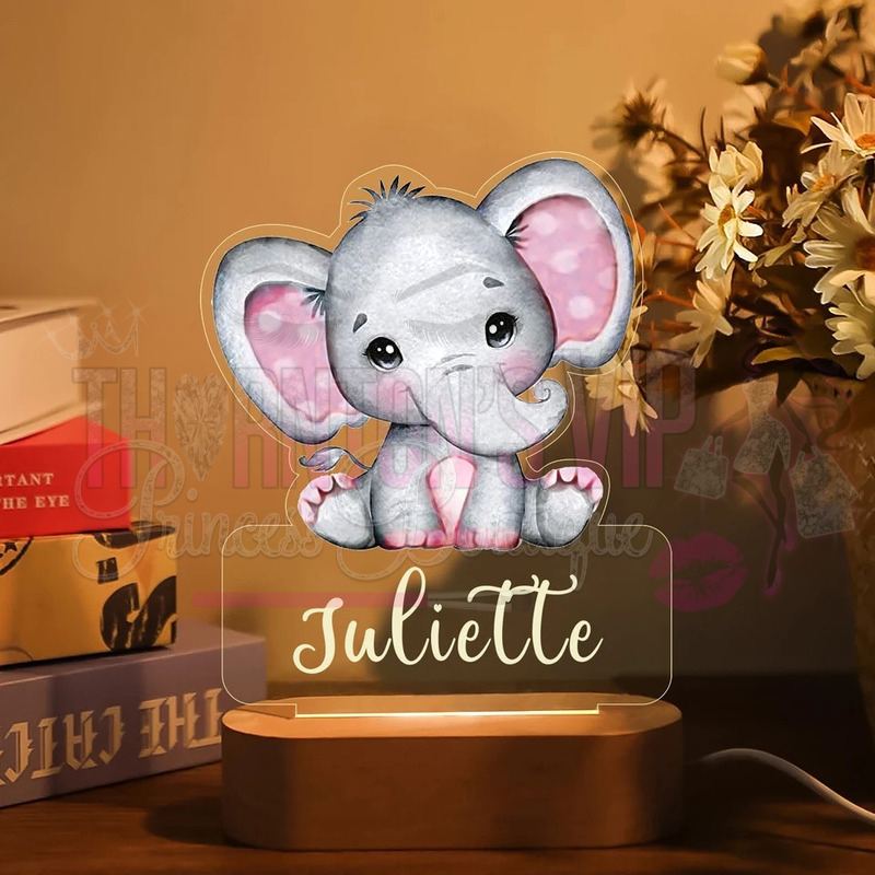 Personalised Zoo Glow Kids Night Light