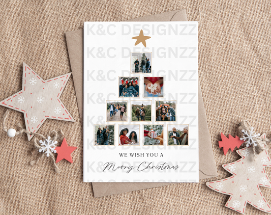 Custom Image Christmas Tree Christmas Card