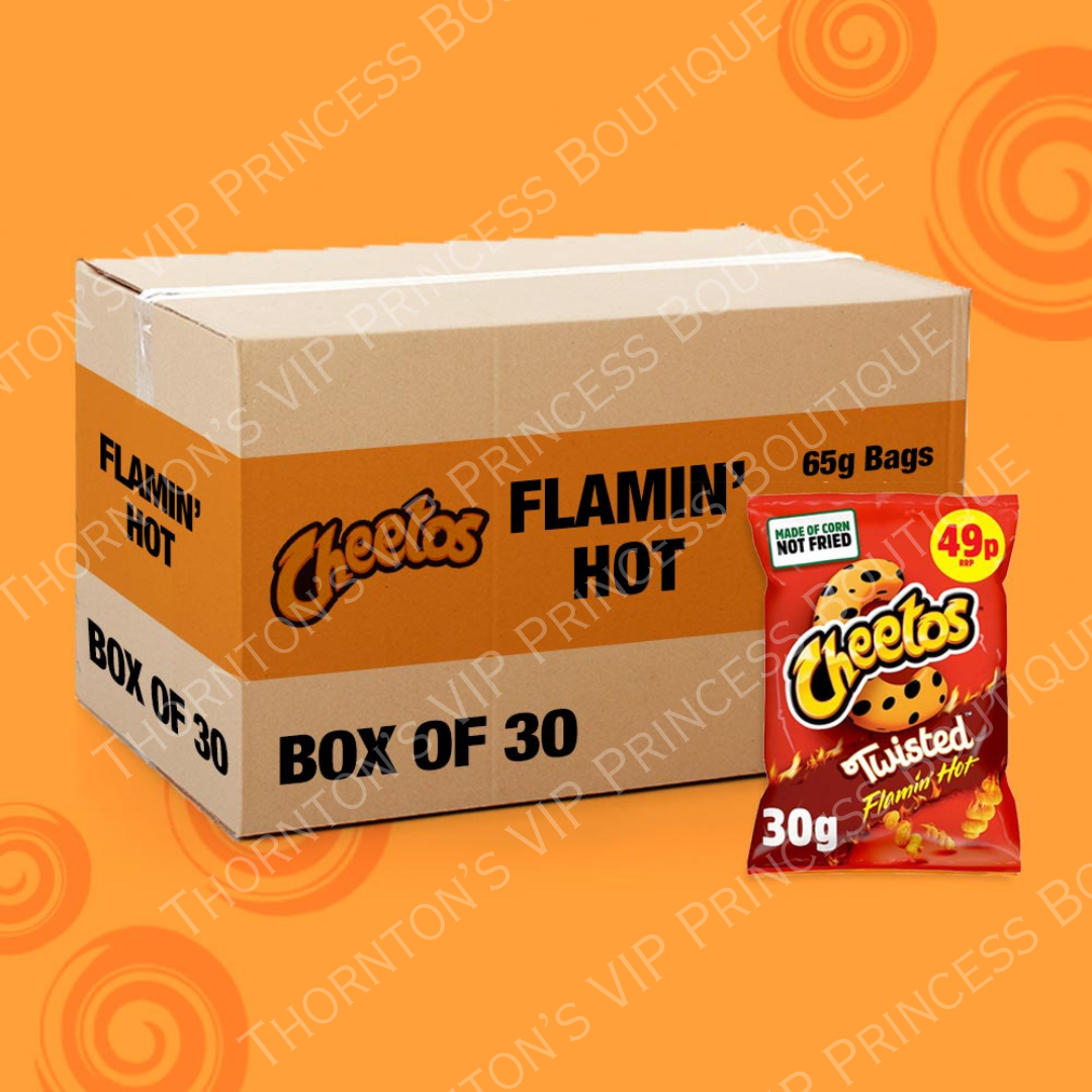 Box Of 30x Cheetos Twisted Flamin’ Hot