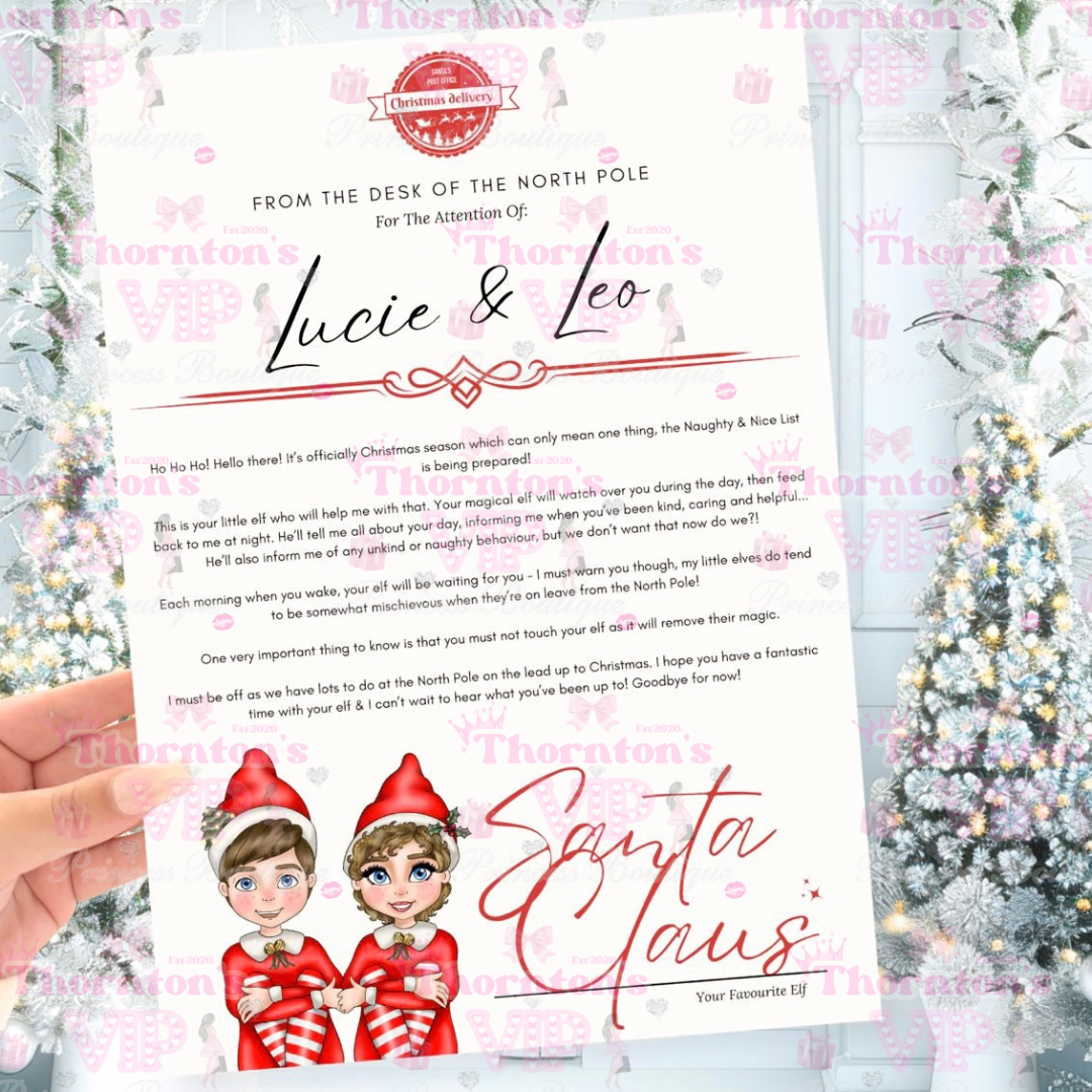 Personalised Elf Letter Arrival - A4