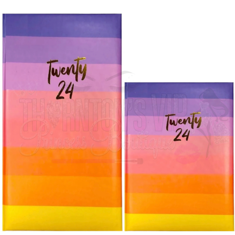 Vivid Horizons Rainbow Striped 2024 Diary