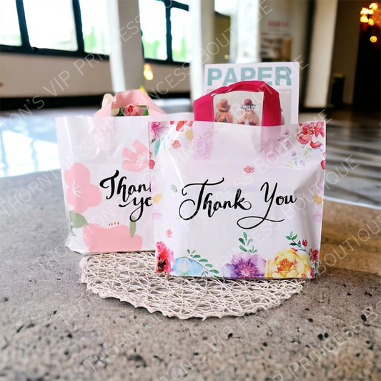 Floral Thank You Bags - Pack Of 50