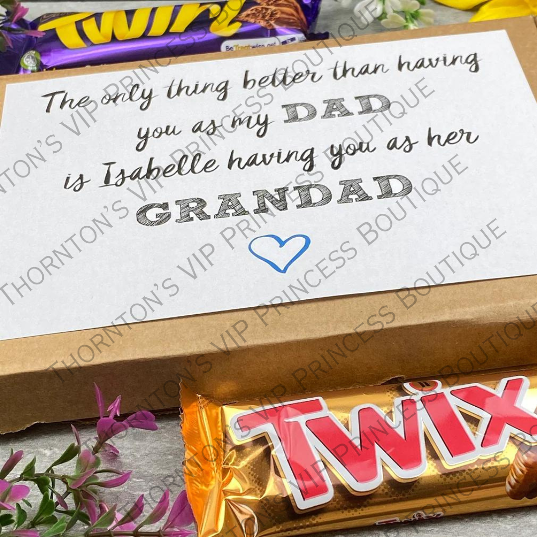 Personalised Grandad Chocolate Box