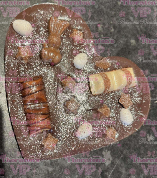 Mixed Chocolate Topping Giant Heart Slab