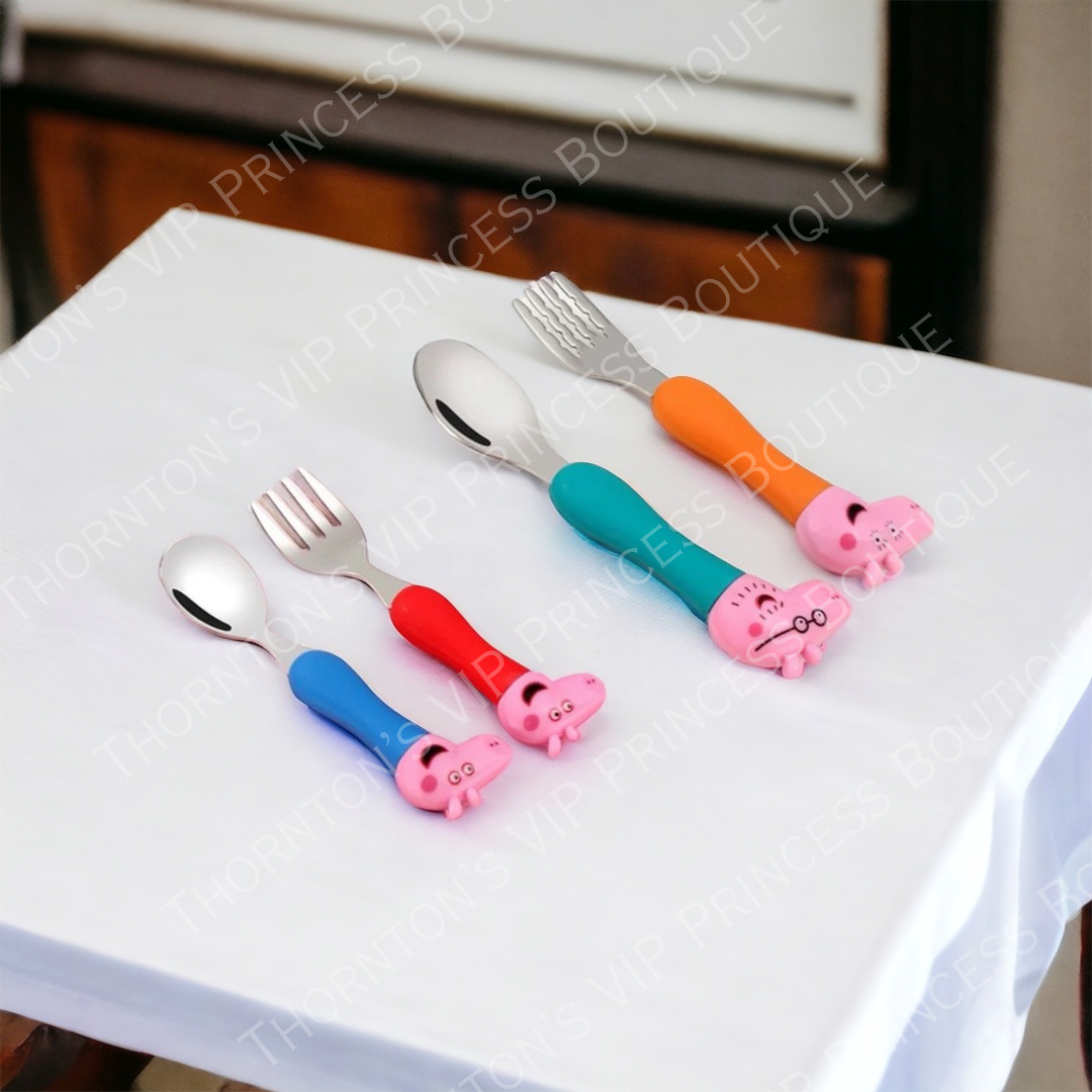 Cartoon Pig Children’s Cutlery Set