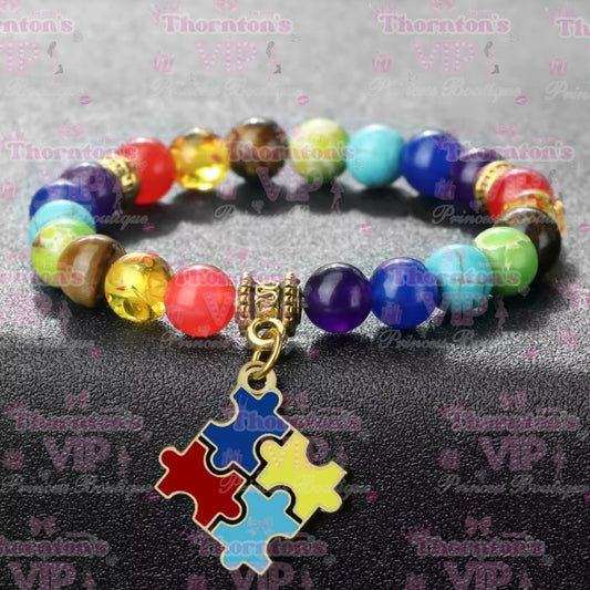 Puzzle Piece Rainbow Bracelet