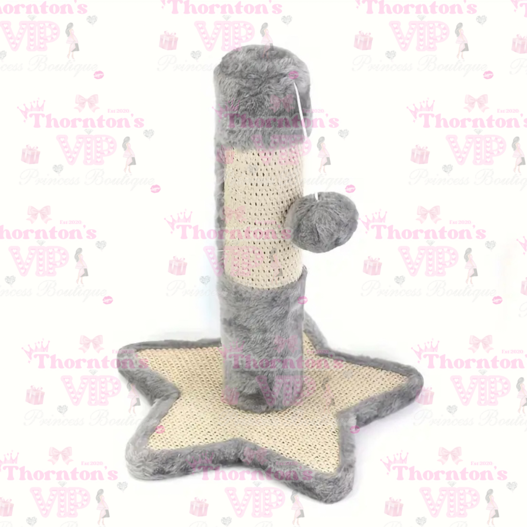 Cat Scratcher with Cute Print Design – Pink Hearts or Grey Stars