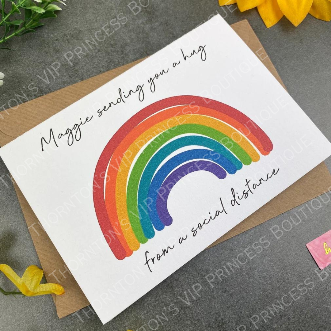 Sending You A Hug Rainbow Card
