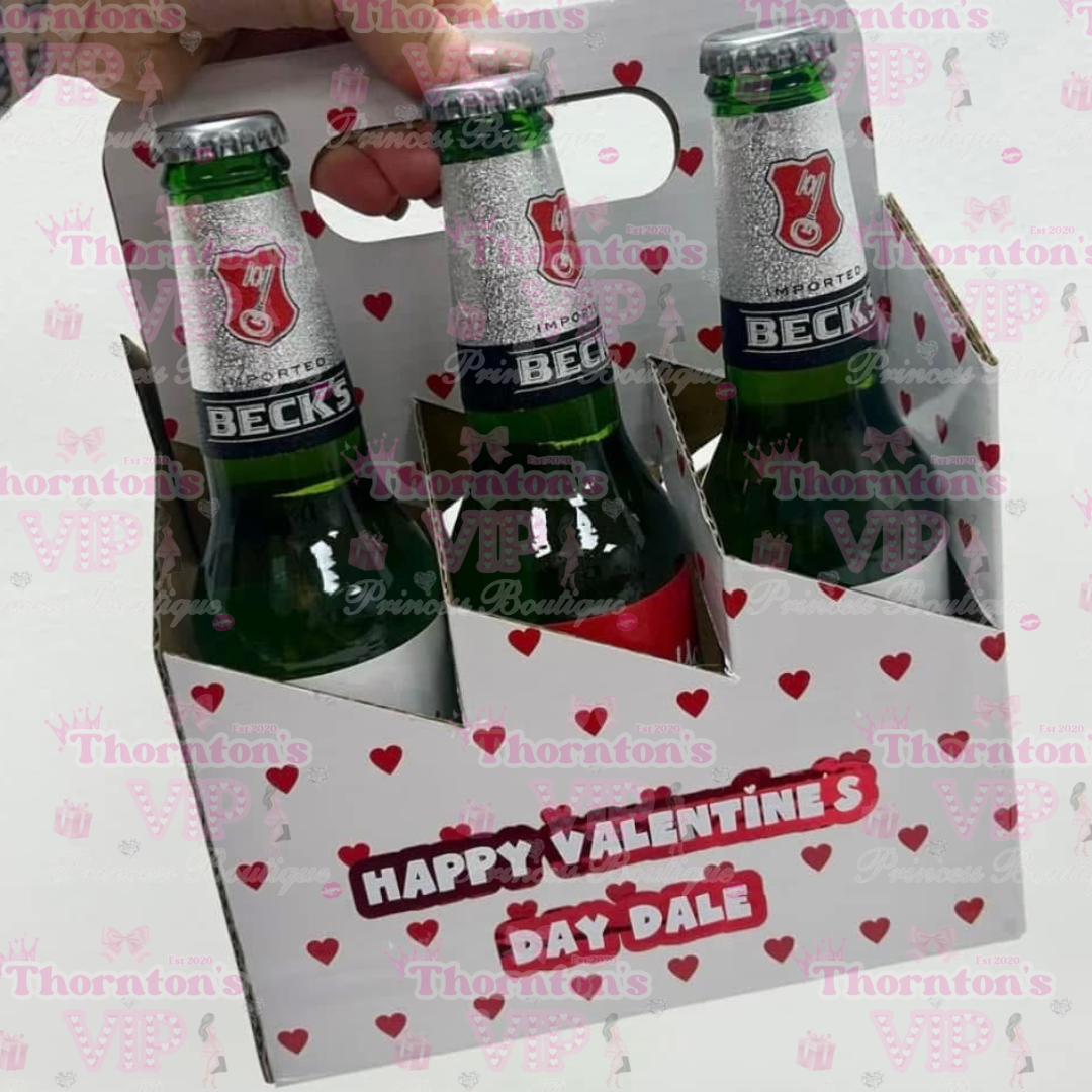 Personalised Valentines Beer Box Gift Set