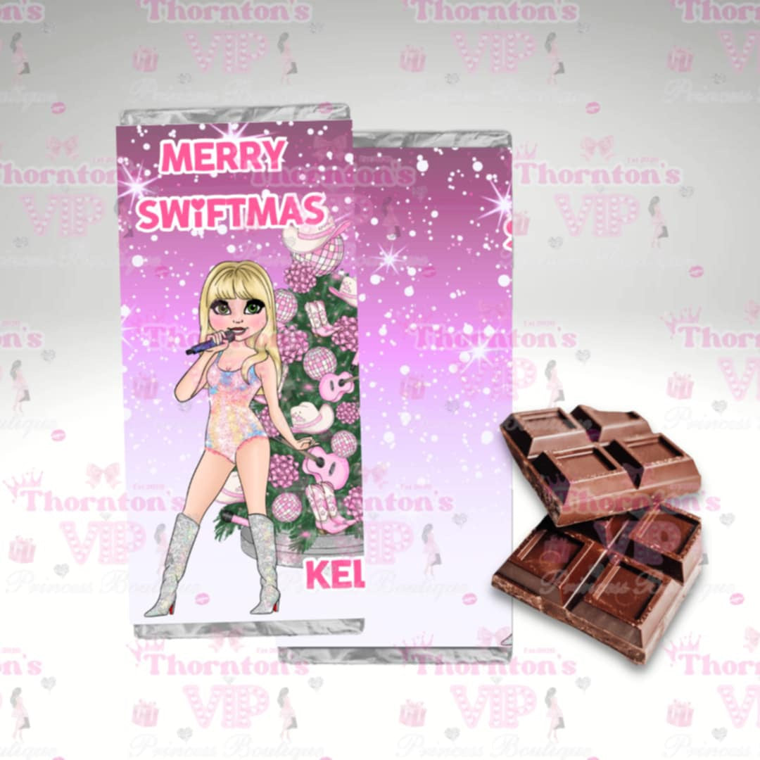 Merry Swiftmas Dolly Personalised Chocolate Bar