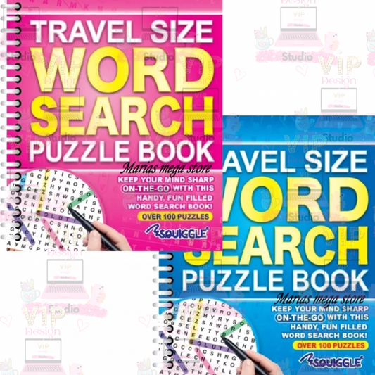 Travel Size Word Search Puzzle Books - Set Of Two