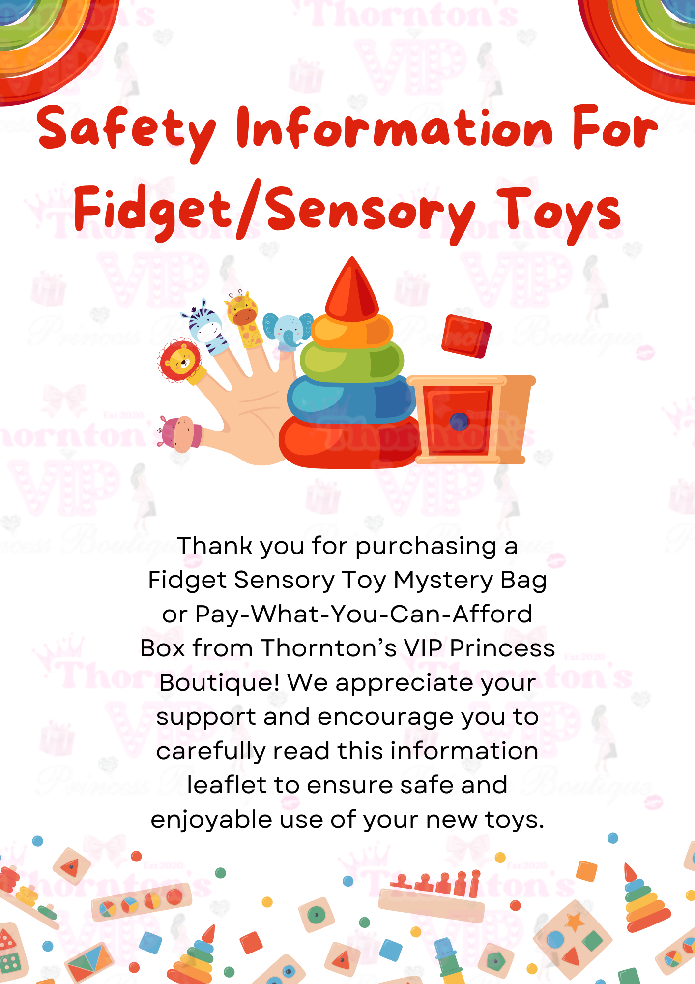 Kids Fidget/Sensory Toy Budget Box - Pay What You Can Afford