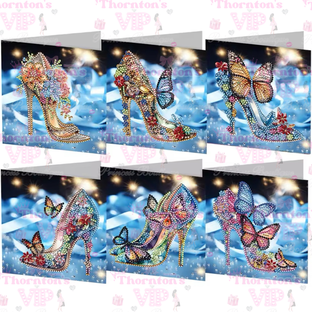 DIY Diamond Art Butterfly Heel Cards Set Of 6