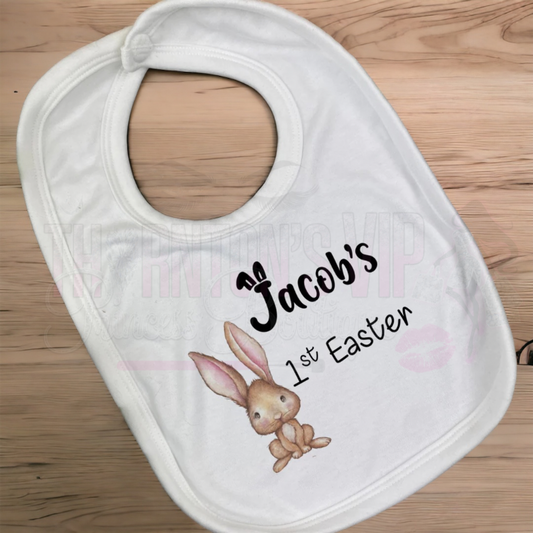 Cute Bunny First Easter Bib and Vest Set