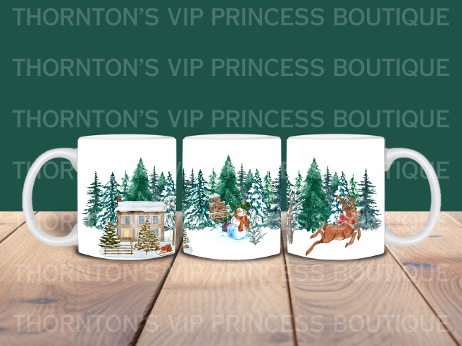 Snowy Christmas Forest Mug