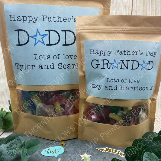 Happy Fathers Day Personalised Sweet Pouch