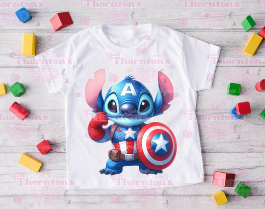 Kid’s Blue Superhero Monster T-Shirt