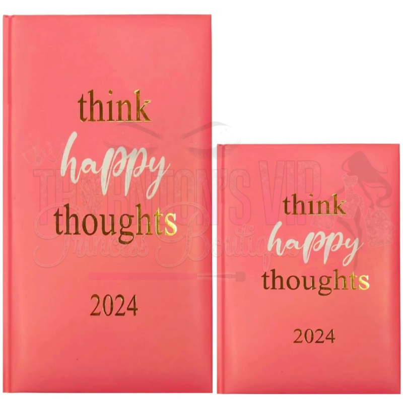 Think Happy Thoughts Orange 2024 Diary