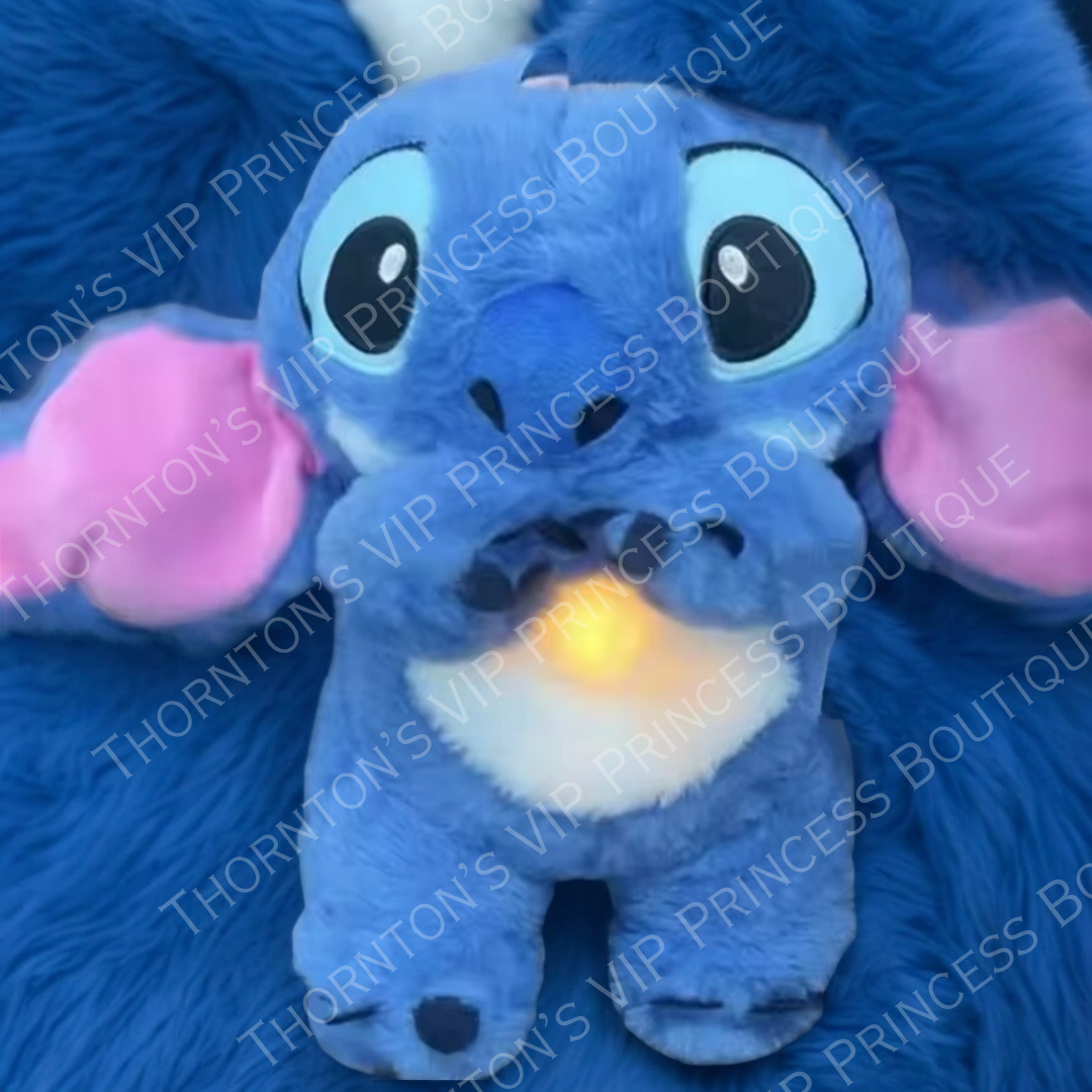 Blue And Pink Monster Breathing Light Up Belly Plushies