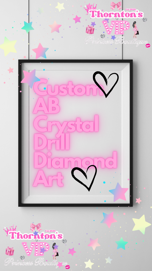 Custom AB Crystal Drill Diamond Art - Various Sizes