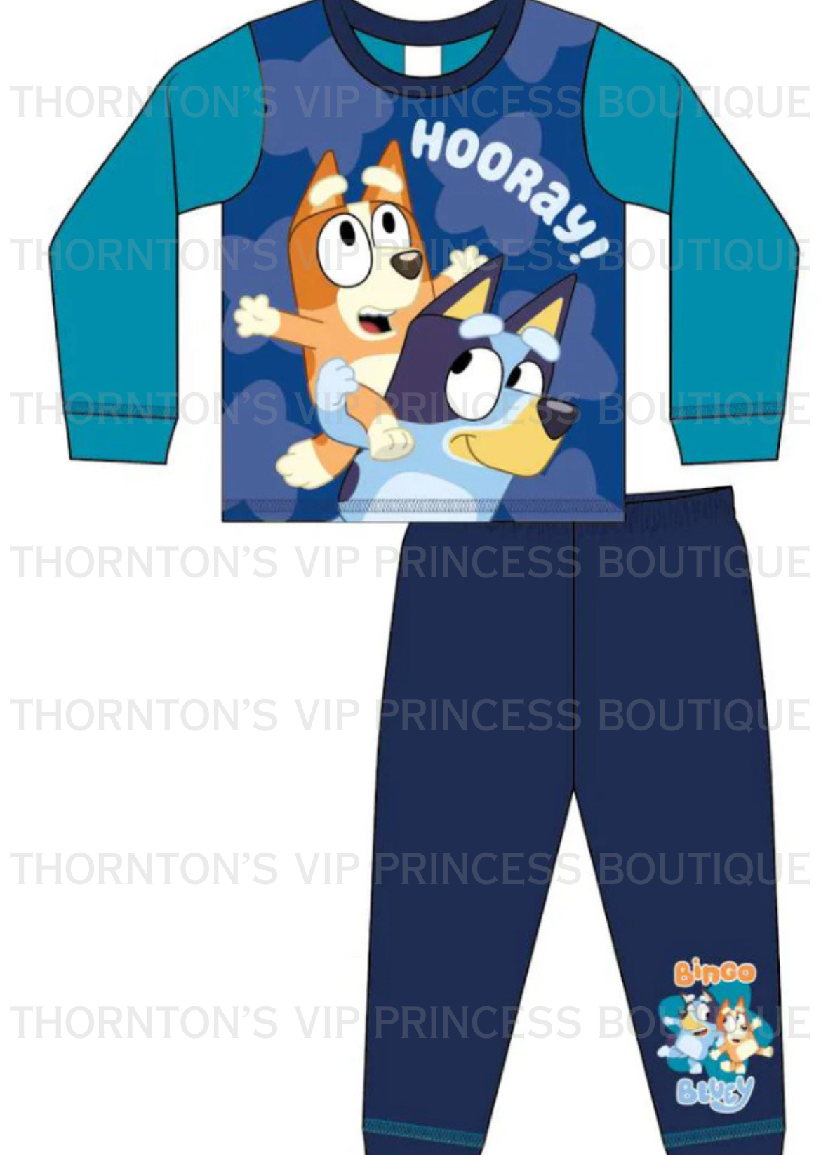 Official Bluey ‘Hooray’ Slogan Pyjamas