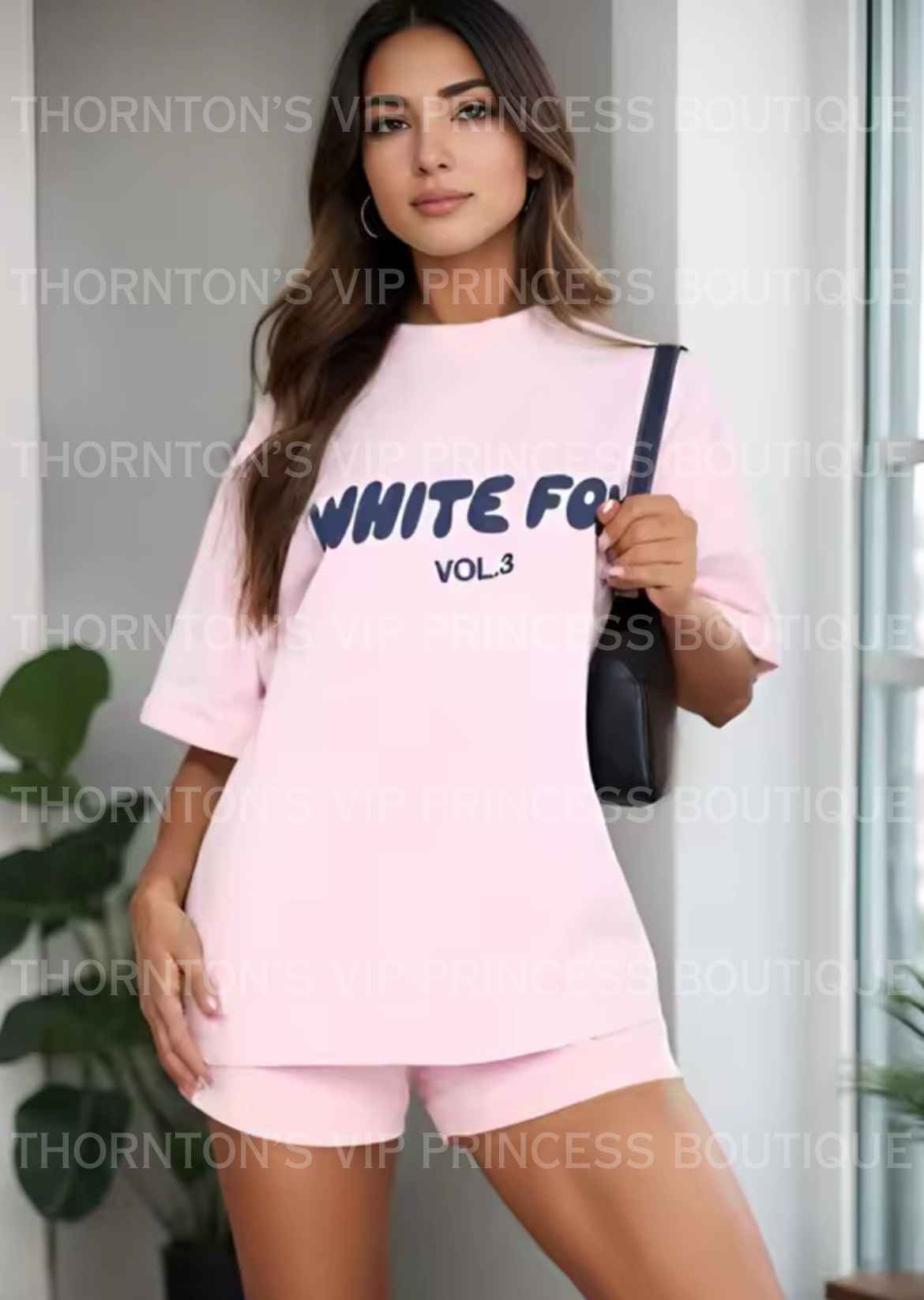 W Fox Oversized T-Shirt And Short Set