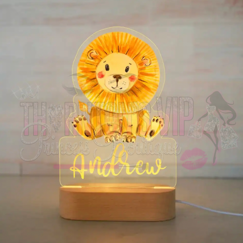 Personalised Zoo Glow Kids Night Light