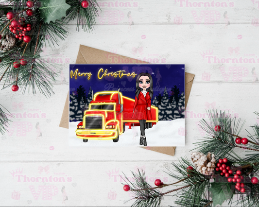 Holiday’s Are Coming Christmas Truck Dolly Christmas Card