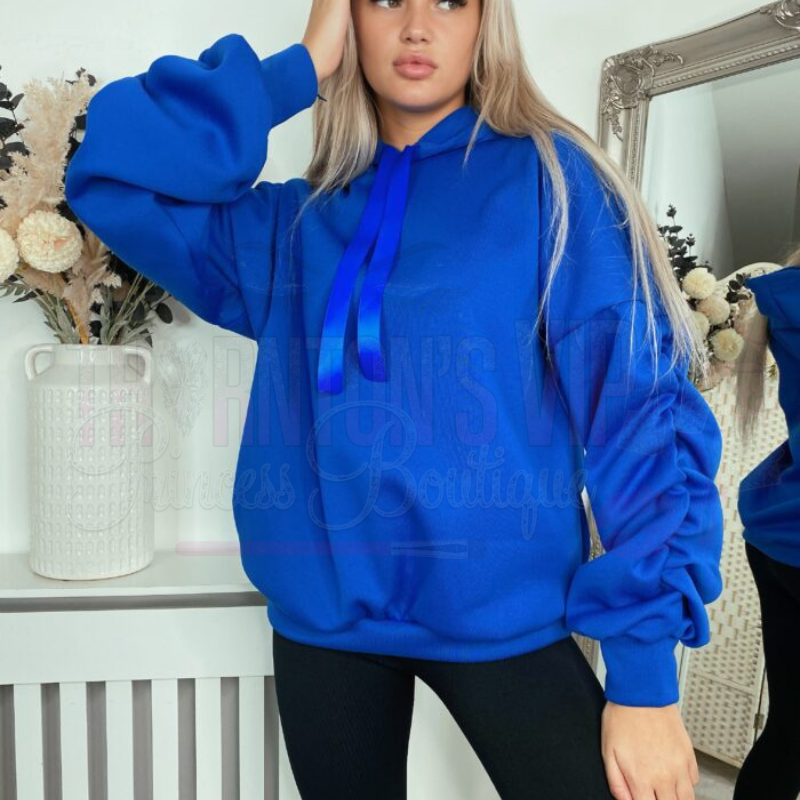 Ava Ruched Sleeved Hoodies