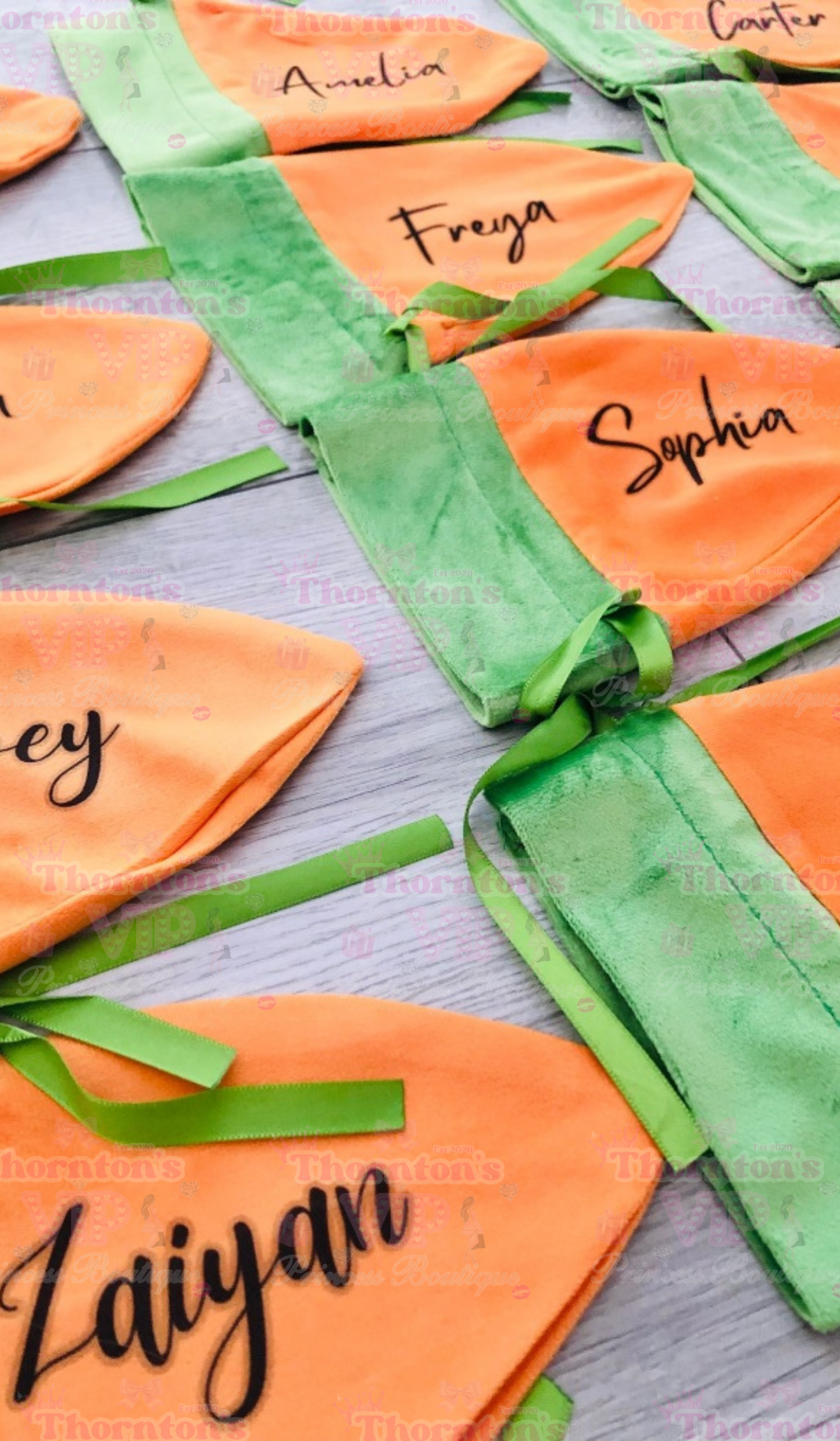 Personalised Easter Carrot Drawstring Treat Bag