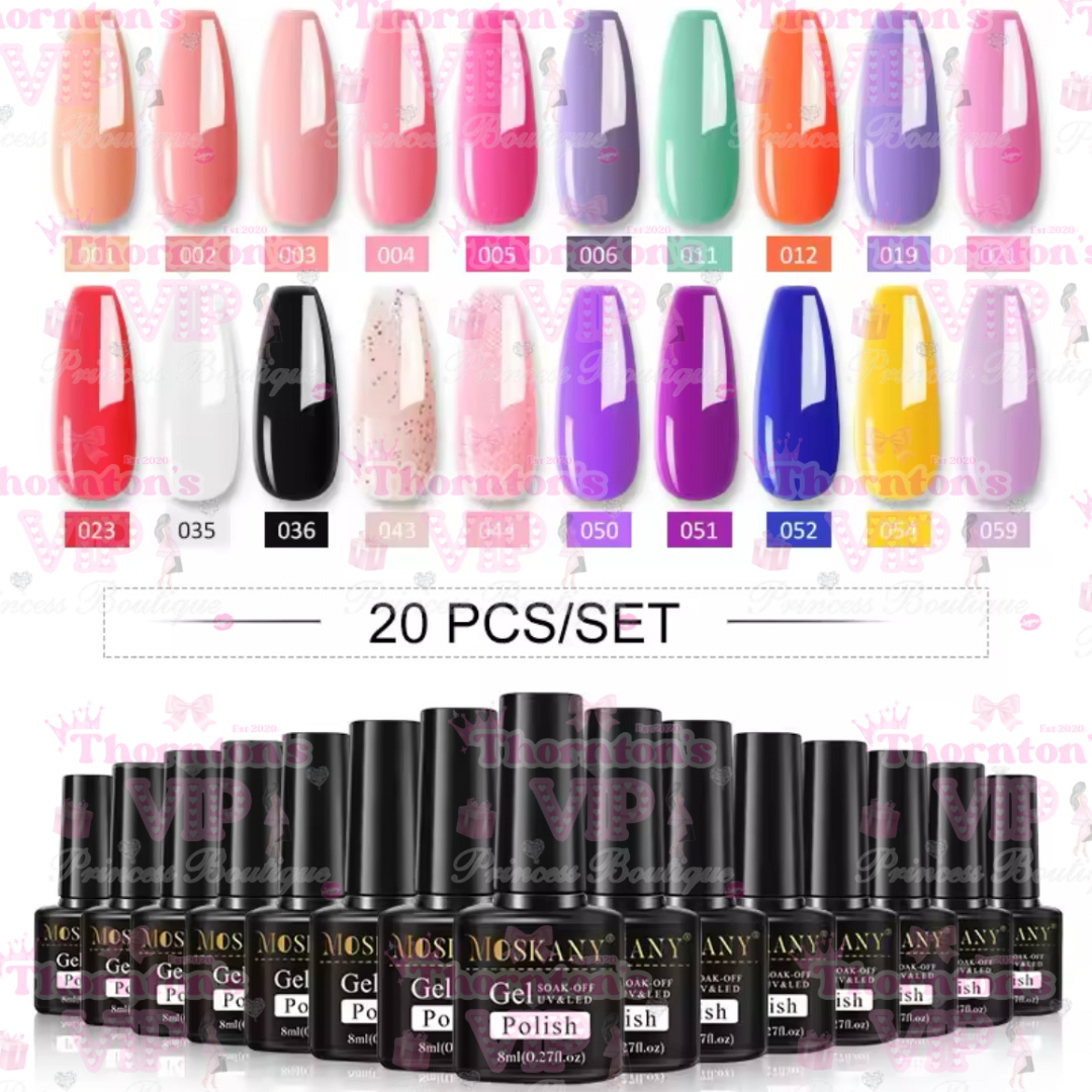 Gel Nail Polish 20 Pc Sets - Choice Of 6 Different Sets