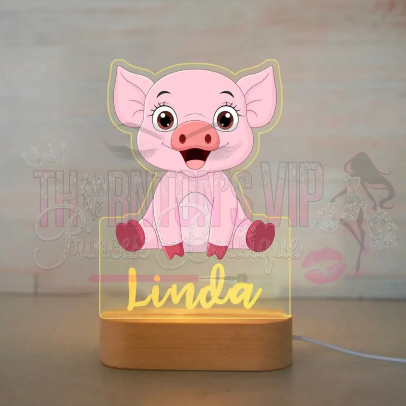 Personalised Zoo Glow Kids Night Light