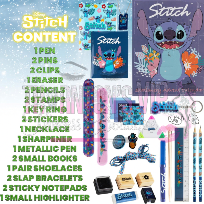 Official Disney Stitch Stationary Advent Calendar