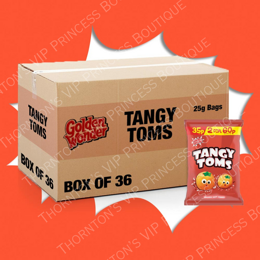 Box Of 36x Golden Wonder Tangy Toms