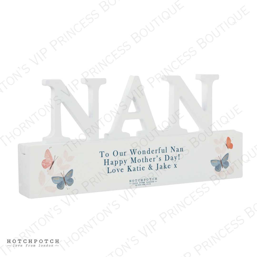 Personalised Butterfly Nan Ornament