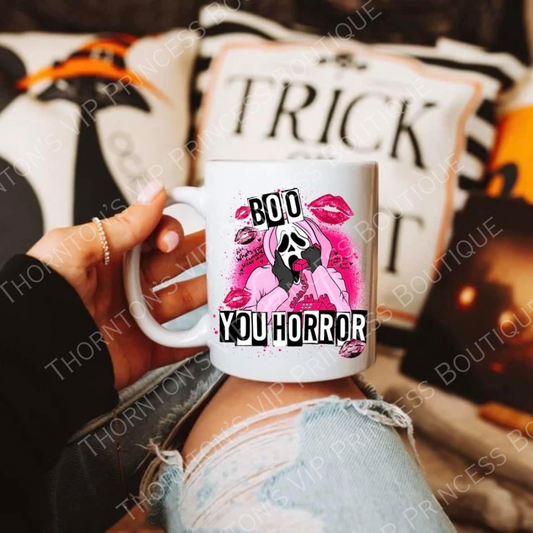 Boo You Horror Halloween Mug