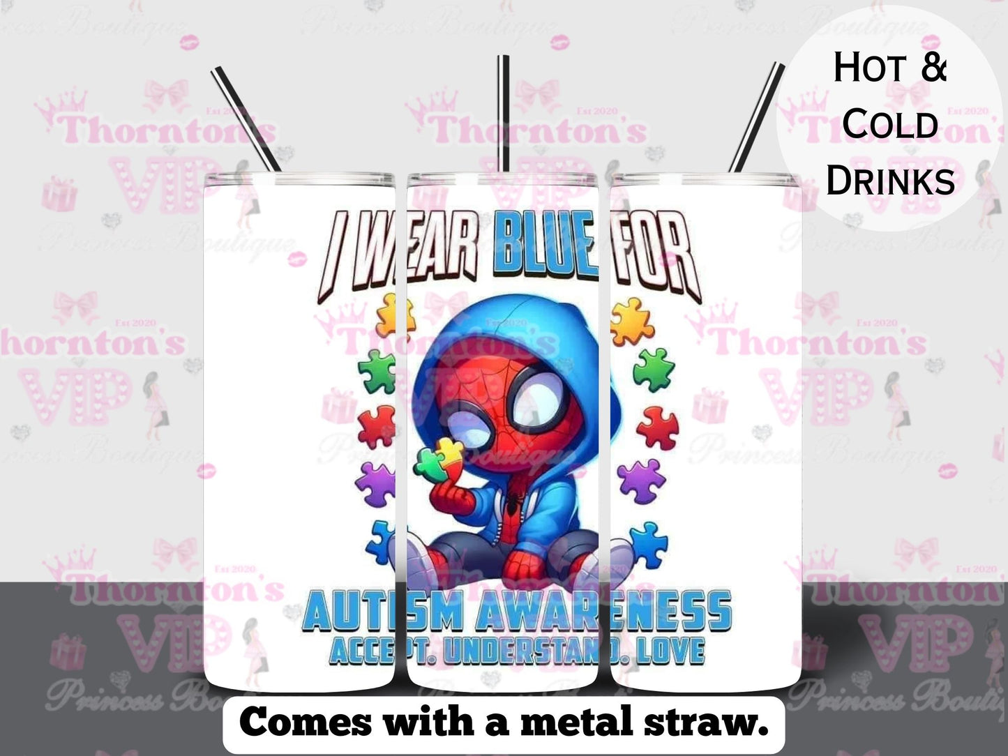 Autism Awareness Spider Character
