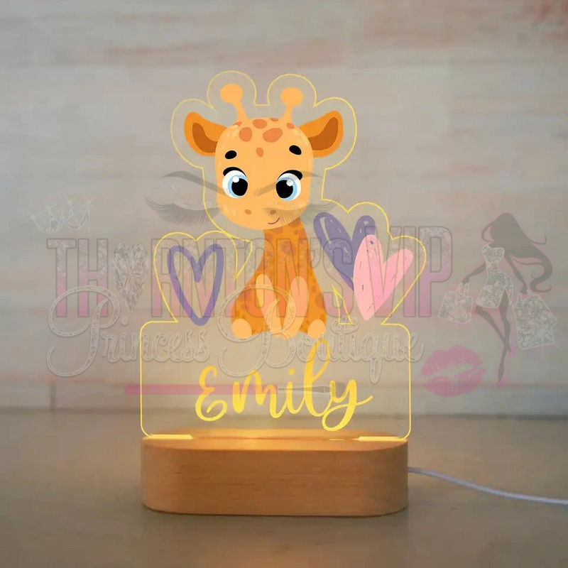 Personalised Zoo Glow Kids Night Light