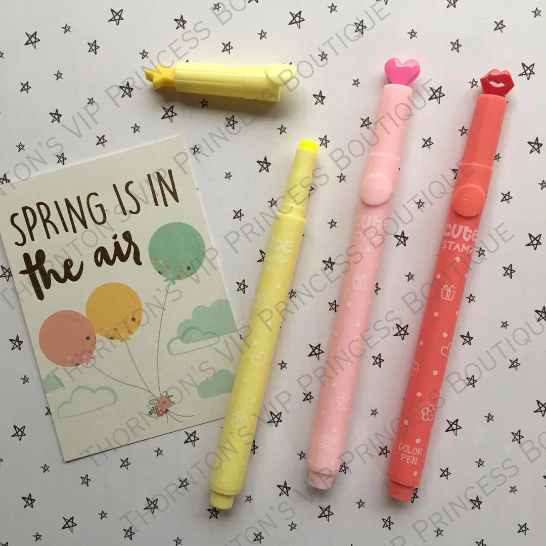 Cute Stamp Markers - Pack Of Four
