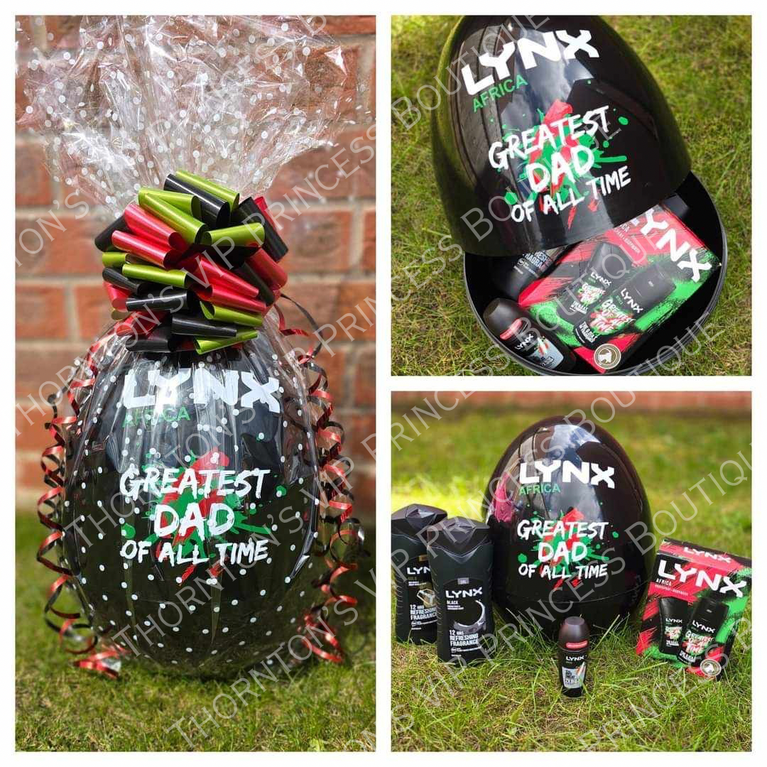 Lynx Africa Filled Christmas Gift XL Egg Hamper