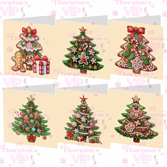 DIY Diamond Art Mini Christmas Trees Cards Set Of 6