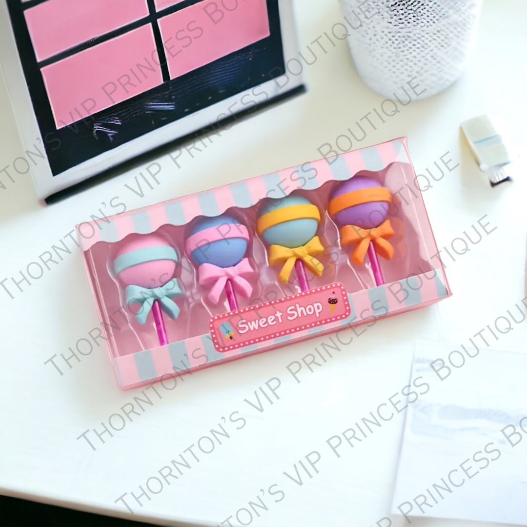 Lollipop Eraser Set