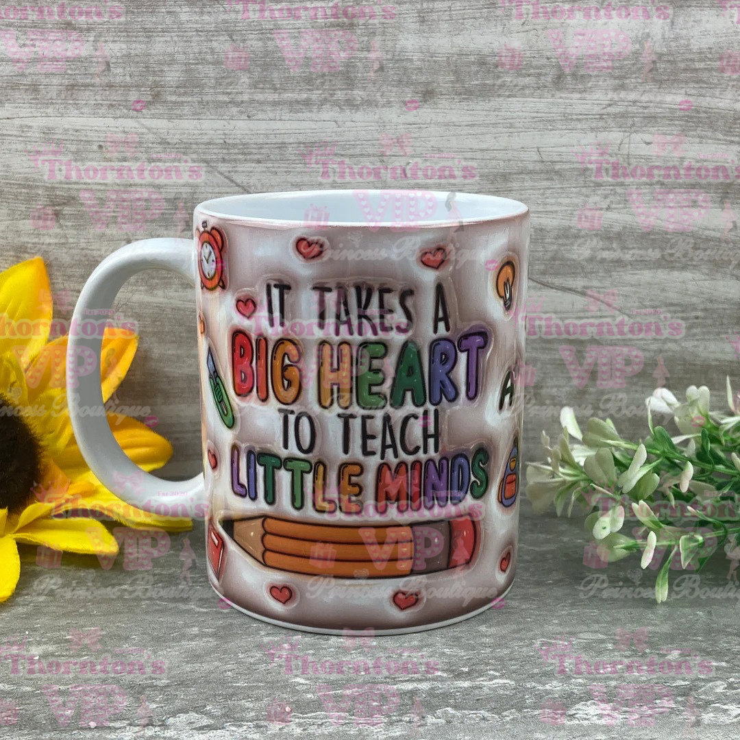 Personalised Teacher Mug – Colourful 3D Crayon Design Gift for Educators